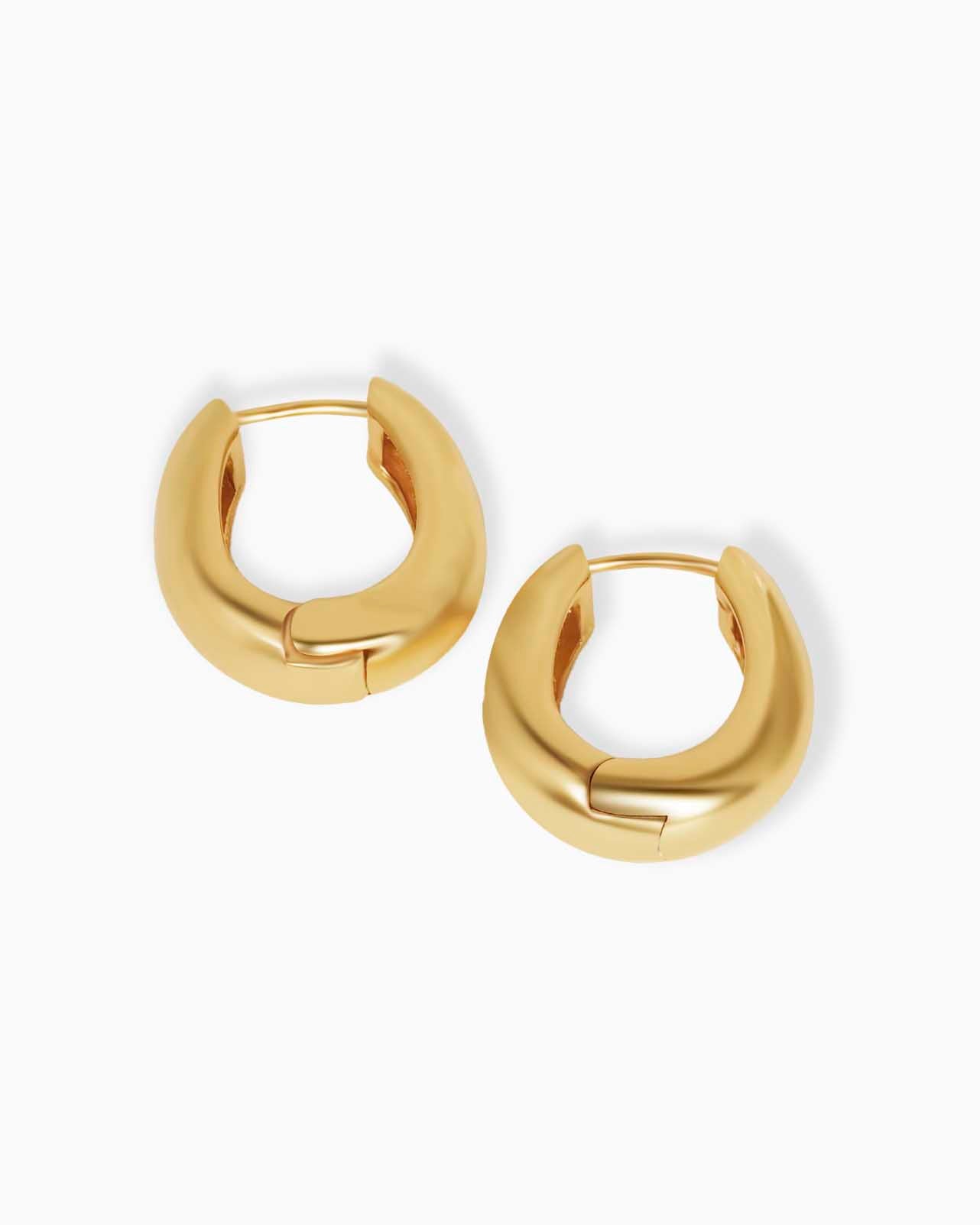 Medium Gold Hoop Earrings - Miwanna