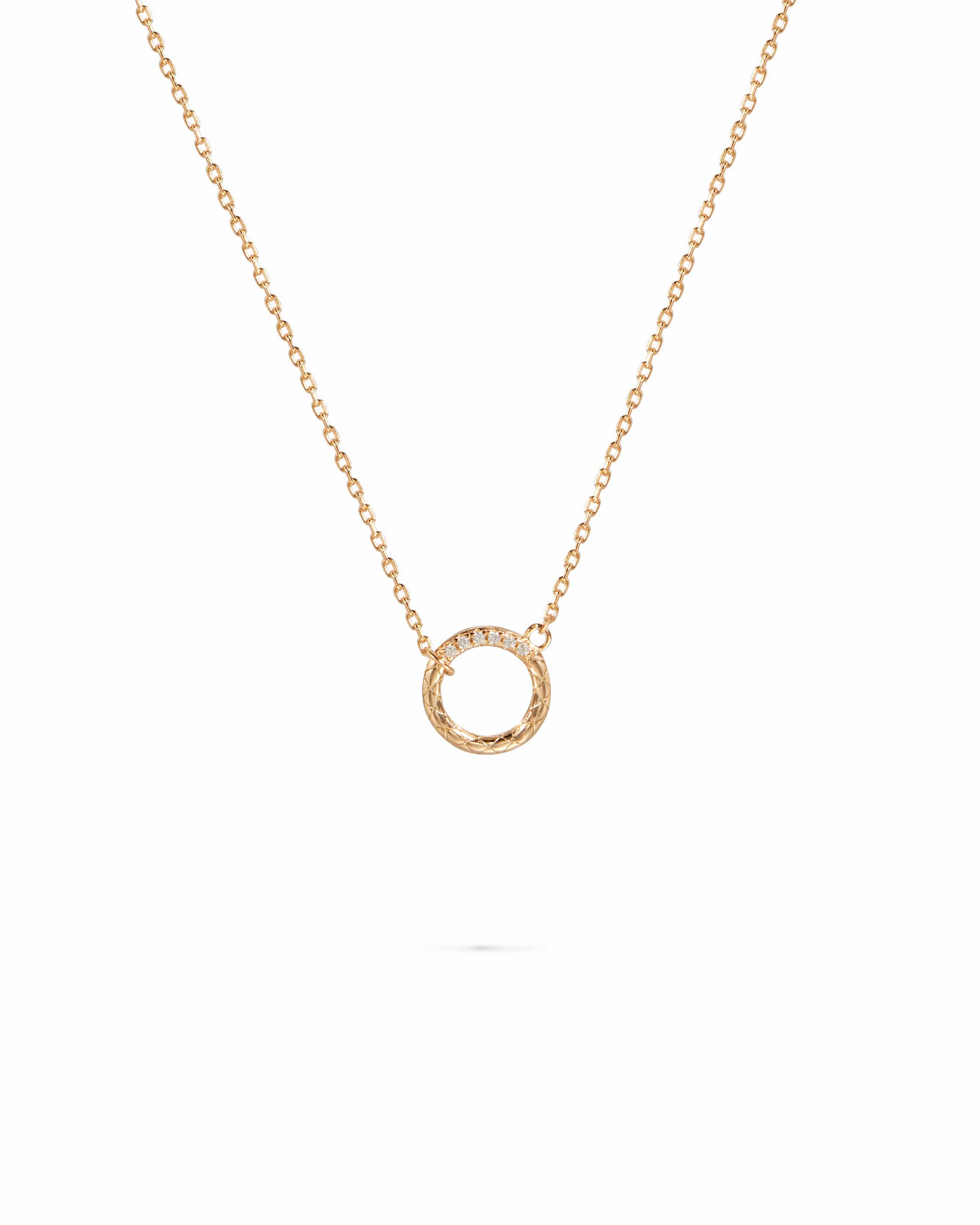 Open Circle Pendant Necklace - Miwanna