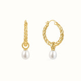 Pearl Drop Hoops