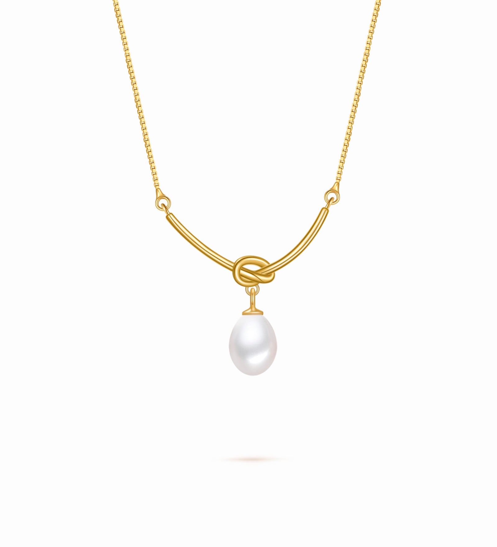 Gold Pearl Pendant Necklace - Miwanna