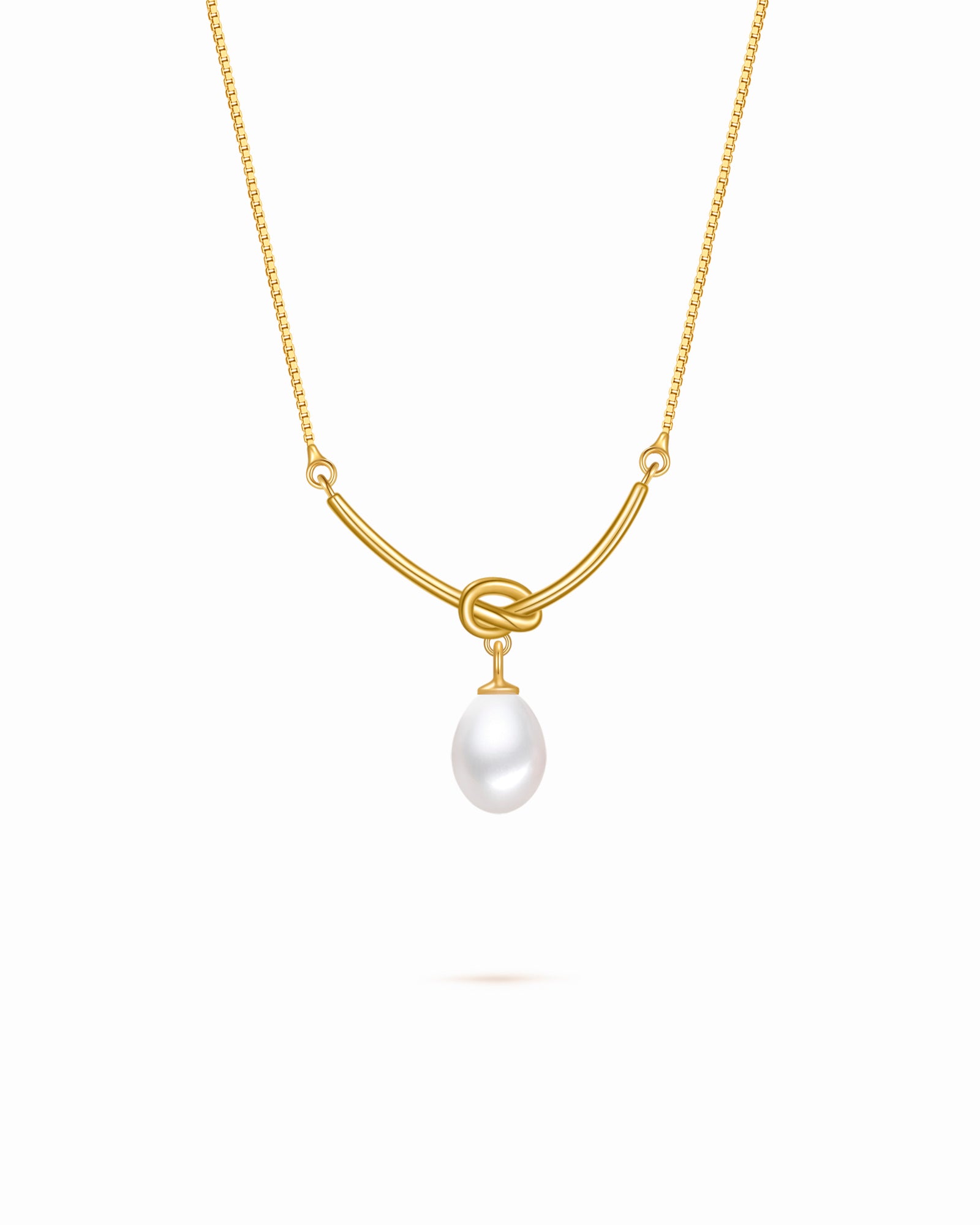 Gold Pearl Pendant Necklace - Miwanna