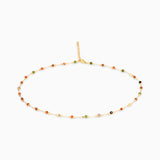 Rainbow Stone Station Necklace- Miwanna