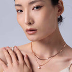 Rose Gold Pearl Pendant Necklace - Miwanna