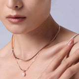 Rose Gold Pearl Pendant Necklace - Miwanna