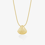 Seashell Pendant Necklace Gold