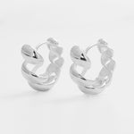 Croissant Silver Hoops - Miwanna