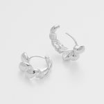 Croissant Silver Hoops - Miwanna