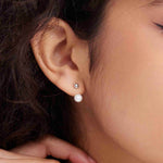 Silver Pearl Ear Jacket Earrings - Miwanna