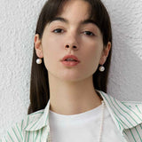 Silver Pearl Earrings - Miwanna