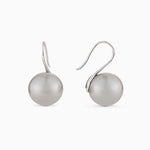 Gray Pearl Earrings In Silver