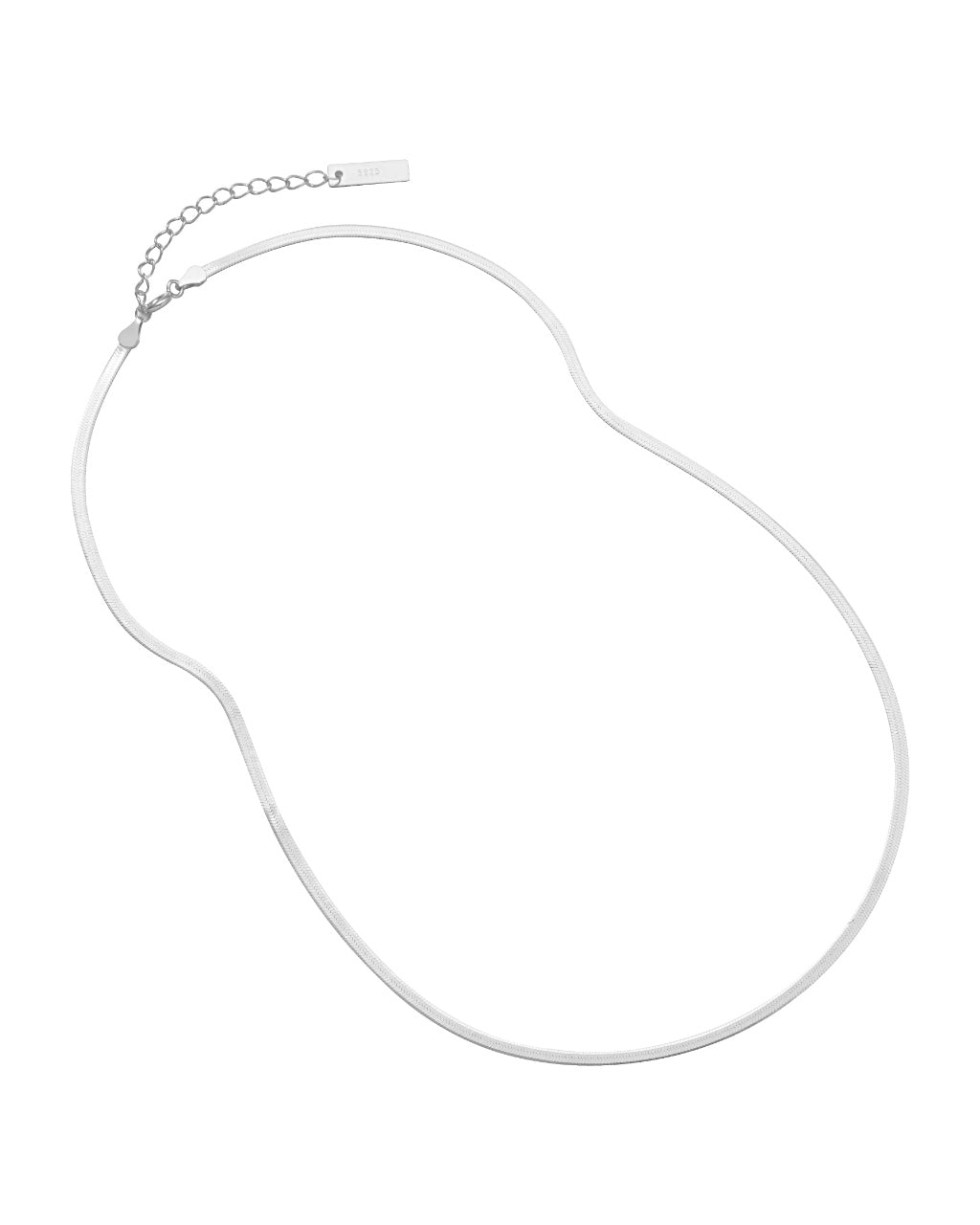 Silver Herringbone Necklace - Miwanna