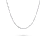 3mm Silver Herringbone Necklace - Miwanna