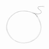 3mm Silver Herringbone Necklace - Miwanna