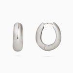 Medium Silver Hoop Earrings - Miwanna