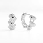 Croissant Silver Hoops - Miwanna