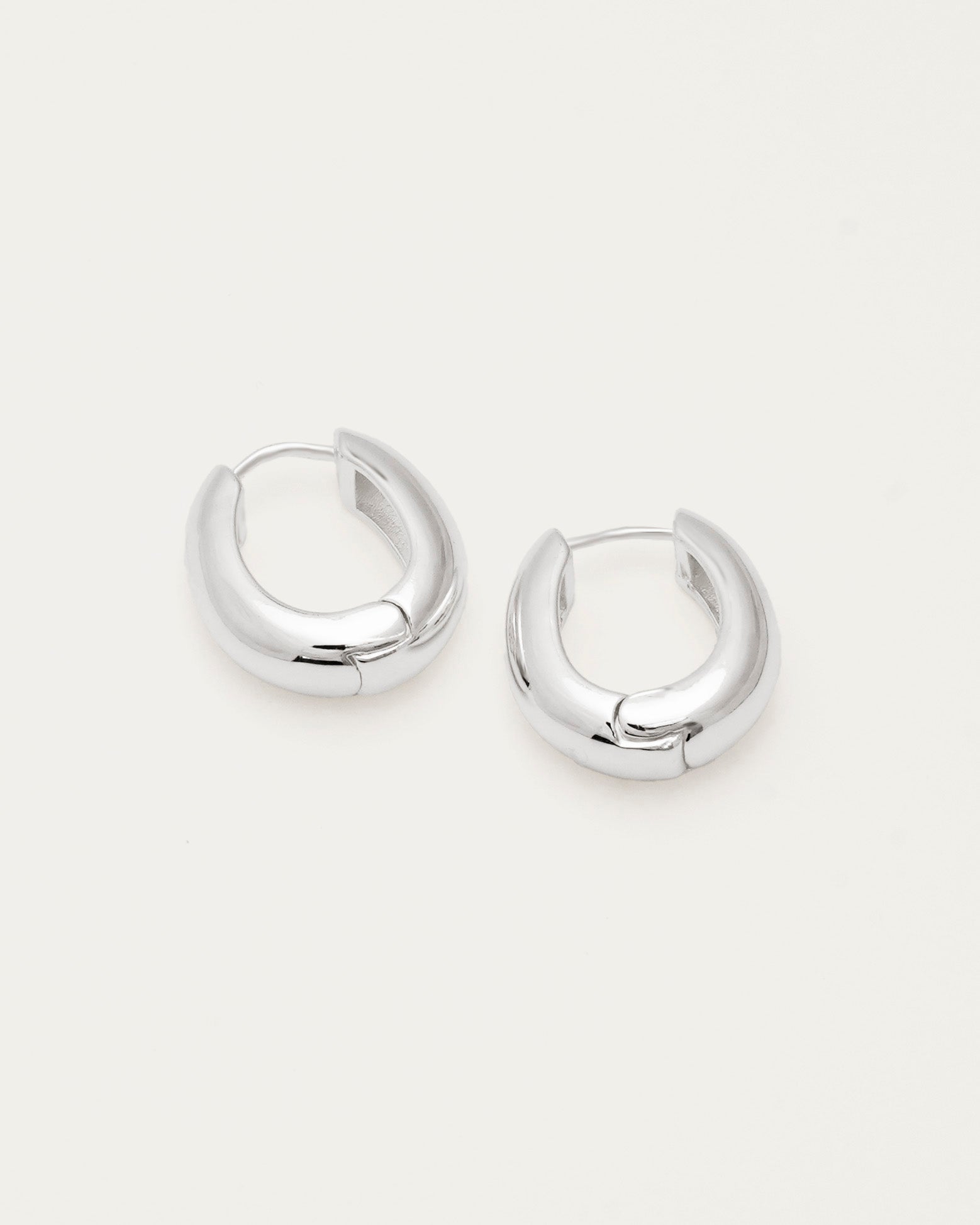 Medium Silver Hoop Earrings - Miwanna