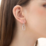 Double Silver Hoop Earrings - Miwanna