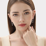 Double Silver Hoop Earrings - Miwanna