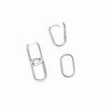 Double Silver Hoop Earrings - Miwanna