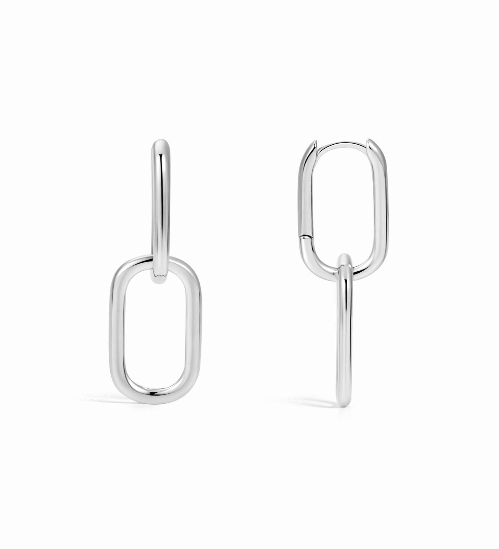 Double Silver Hoop Earrings - Miwanna