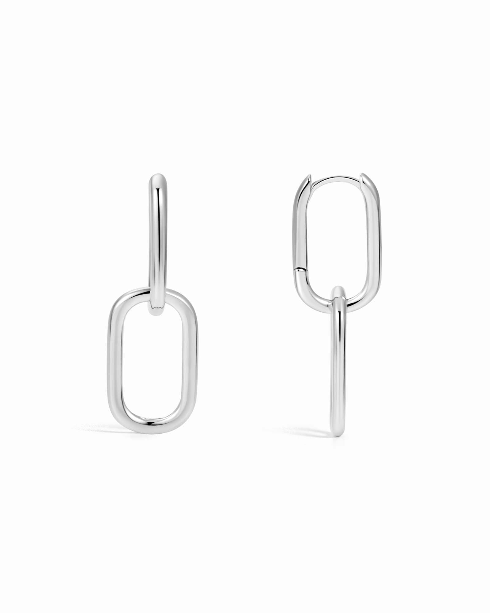 Double Silver Hoop Earrings - Miwanna