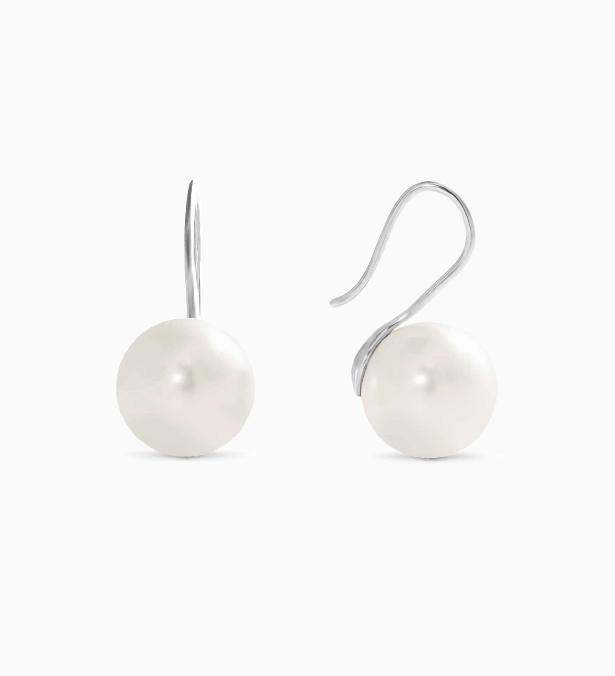 Silver Pearl Earrings - Miwanna