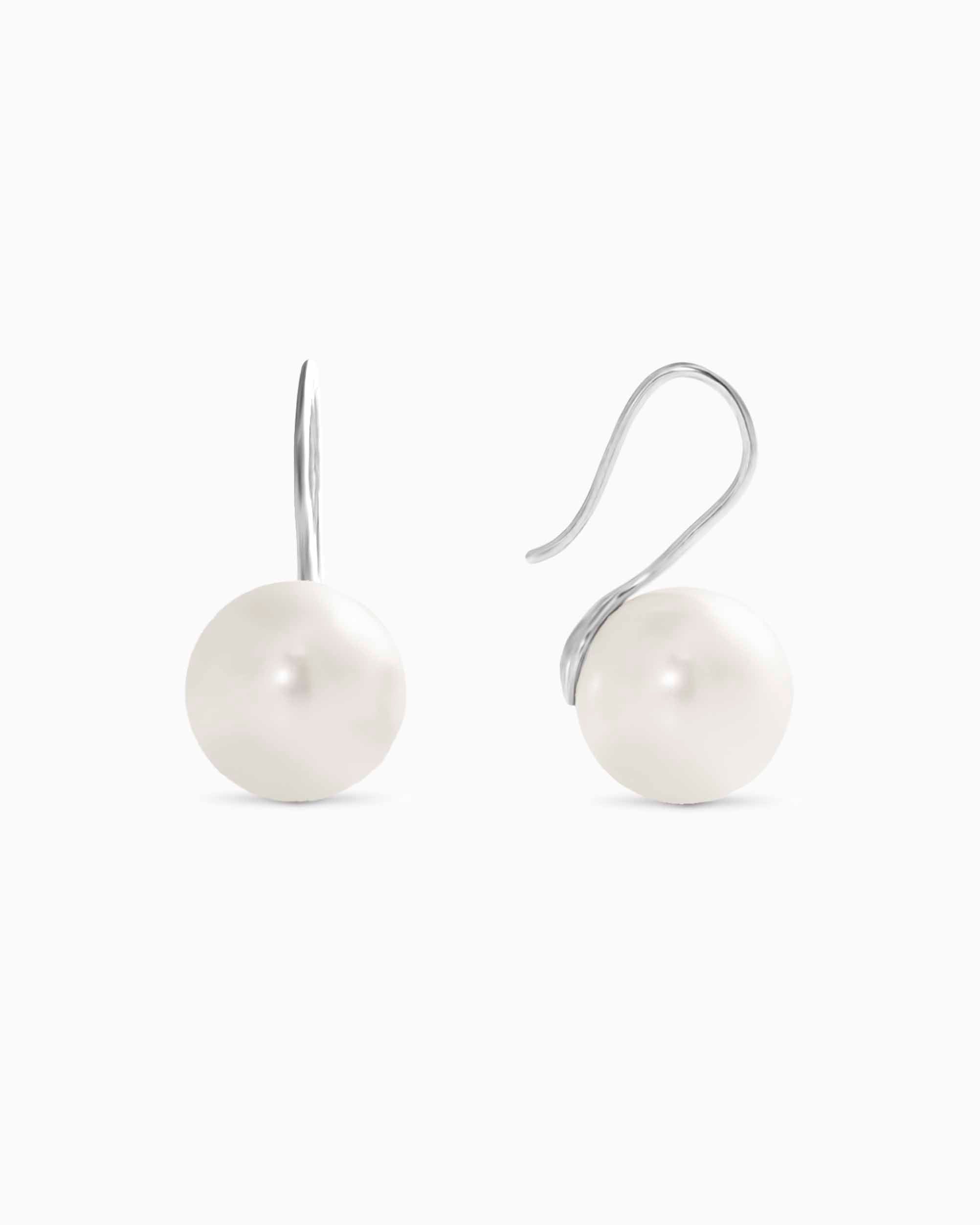 Silver Pearl Earrings - Miwanna