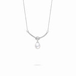 Silver Pearl Pendant Necklace - Miwanna