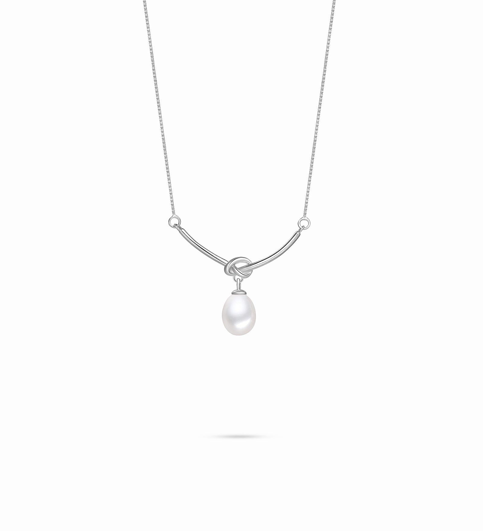 Silver Pearl Pendant Necklace - Miwanna