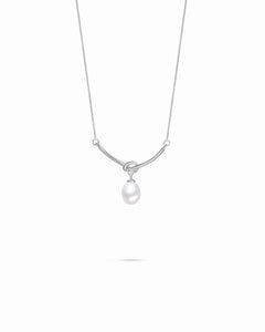 Silver Pearl Pendant Necklace - Miwanna