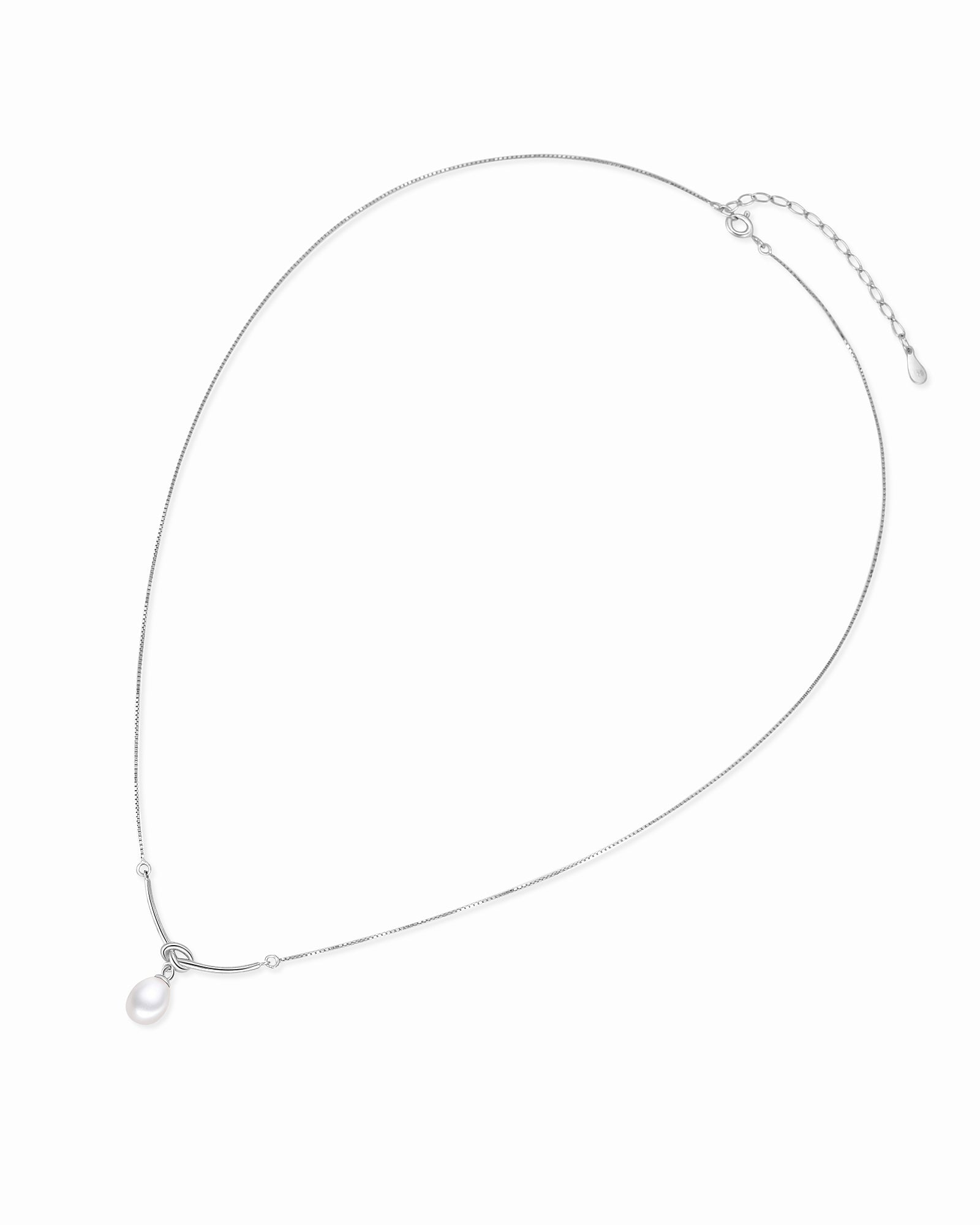 Silver Pearl Pendant Necklace - Miwanna