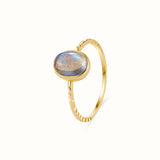 Minimalist Labradorite Ring