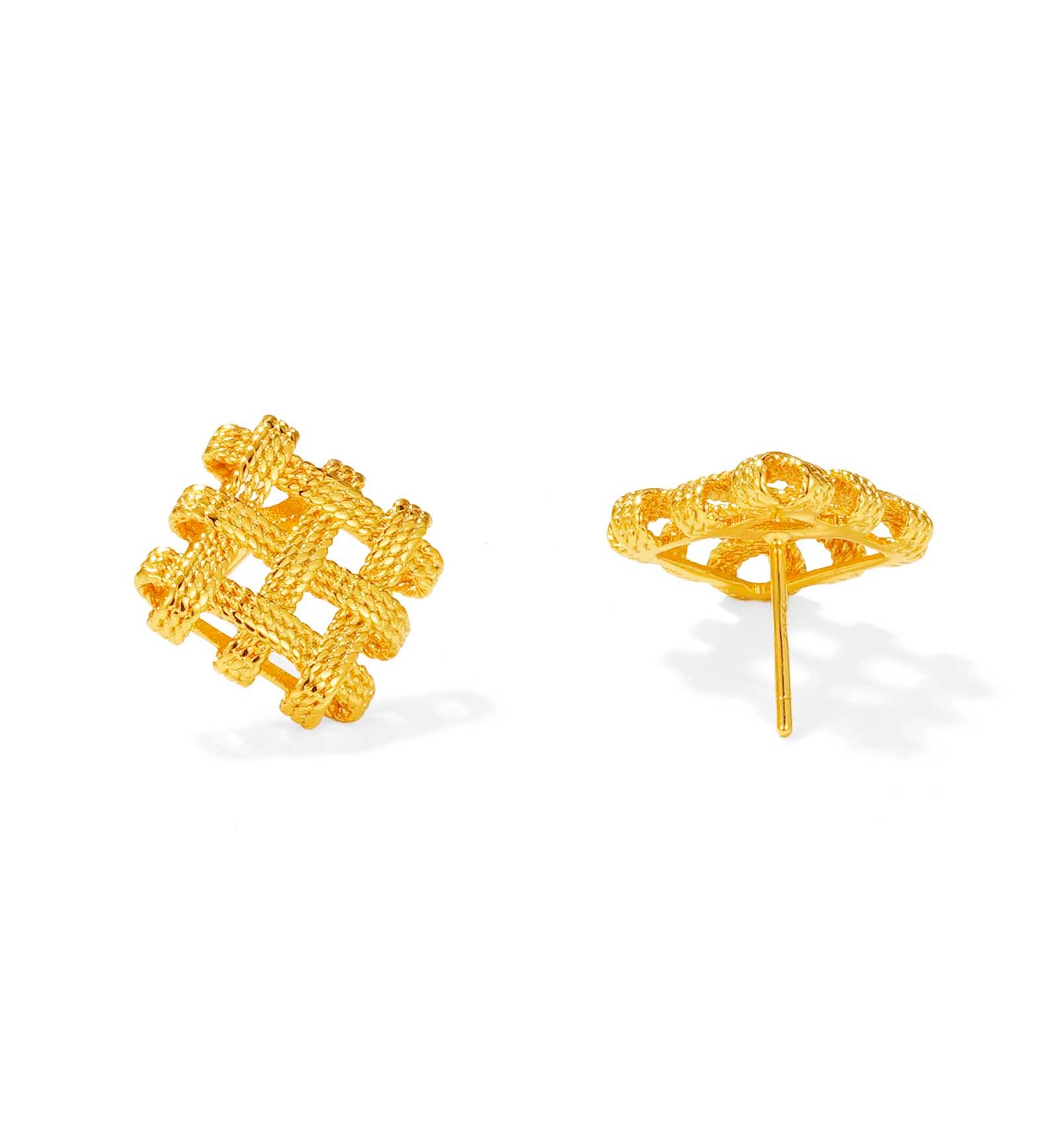 Gold Stud Earrings - Miwanna