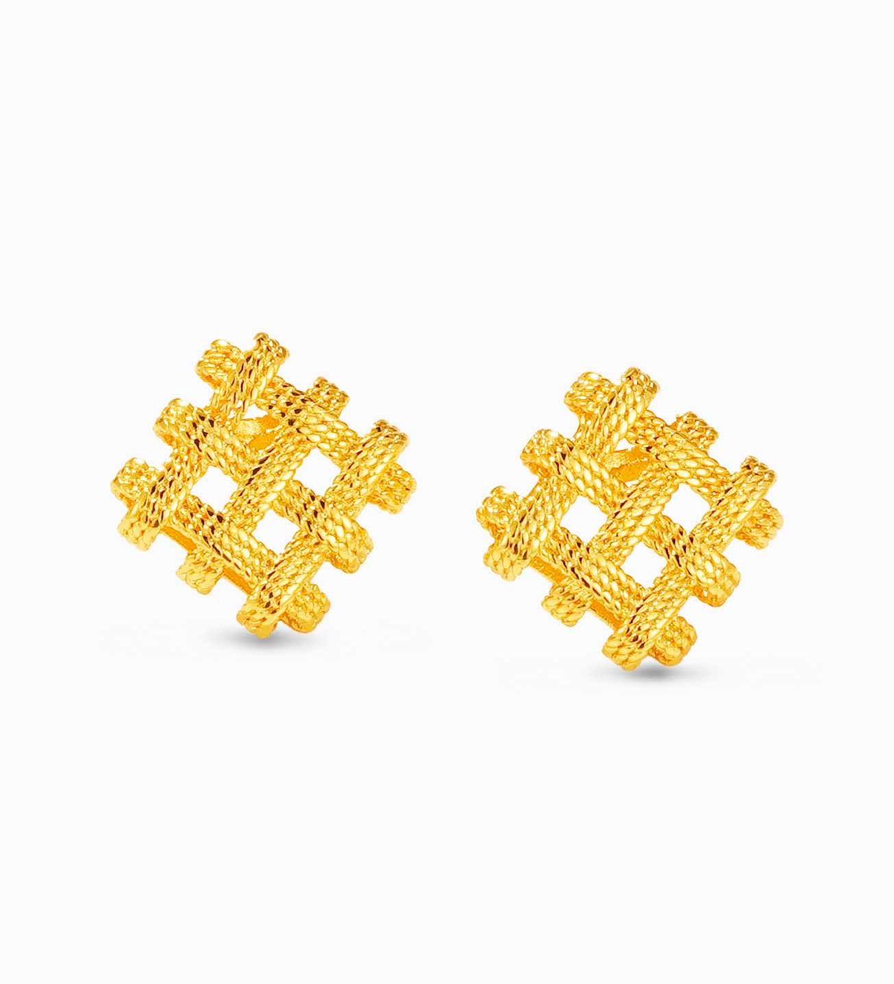 Gold Stud Earrings - Miwanna