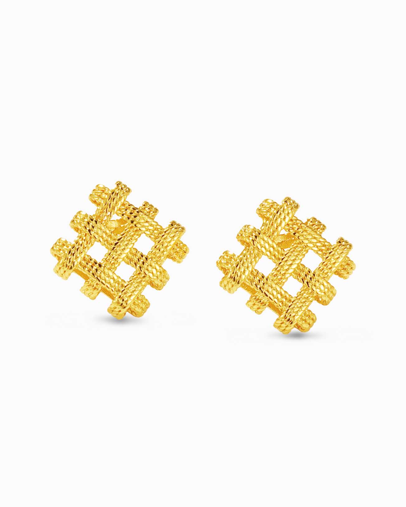 Gold Stud Earrings - Miwanna