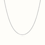 Mini Herringbone Necklace Silver