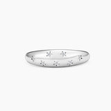 Angels Moissanite Dome Ring White Gold